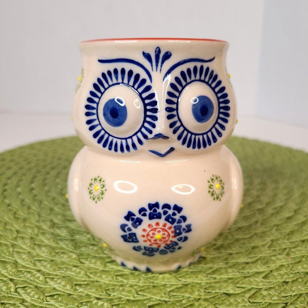 Yokohama Studio Hand Painted Owl Coffee Cup Mug